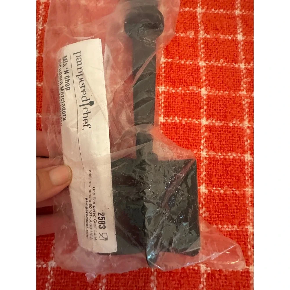 Pampered Chef Mix N Chop Black Nylon Ground Meat Chopper Masher 2583 New